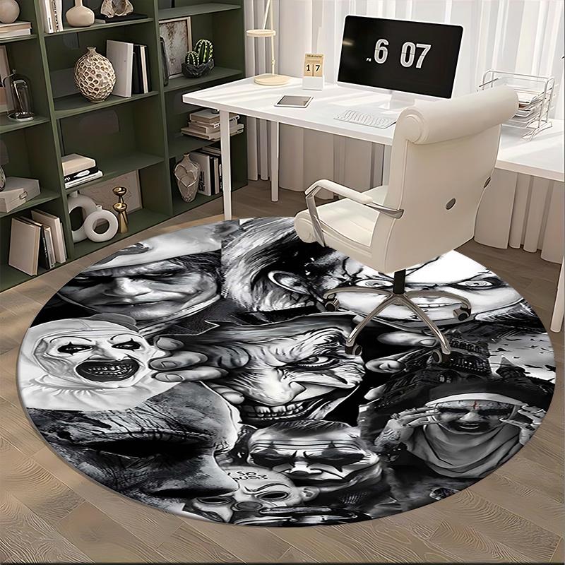 Horror Movie Characters,Halloween Decorations Chair mat Round Rug Office carpet, Non slip, Suitable for Living Rooms, Bedrooms,Decor1205841a
