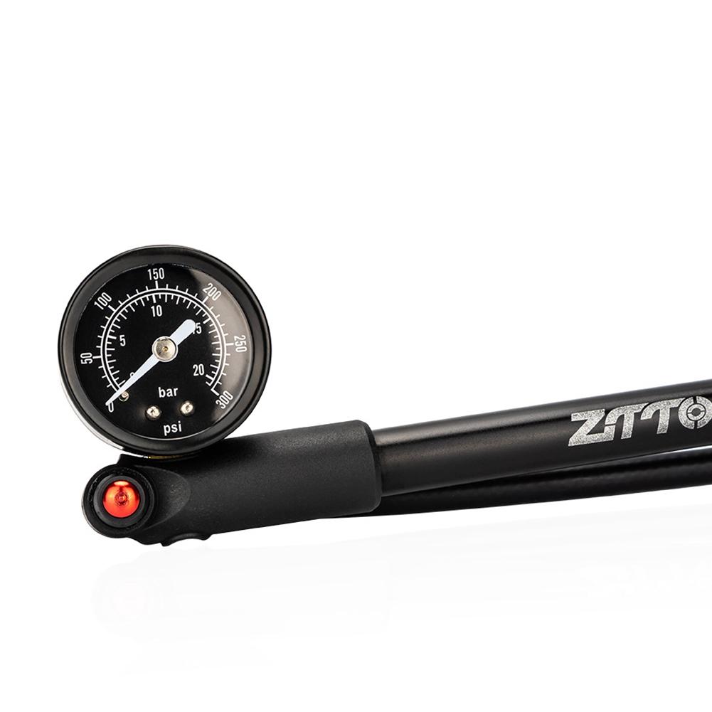 300PSI MTB Bike Shock Pump with Gauge Bike Air Shock Absorber High Pressure Portable Cycling Inflator for Fork & Rear Suspension