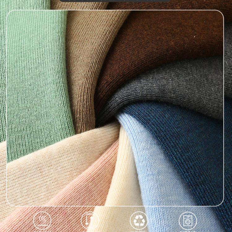 Women's Knitted Jumper Autumn Winter Half-high Neck SlimLong-sleeved Pullover Sweater Women's Knitted Bottoming Shirt