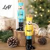 Tea Light Candle Stand Nutcracker Resin Holder Pastel Christmas Soldier Figurine for Desktop Sculpture Desk Shelf Festive Home Tabletop Decor,