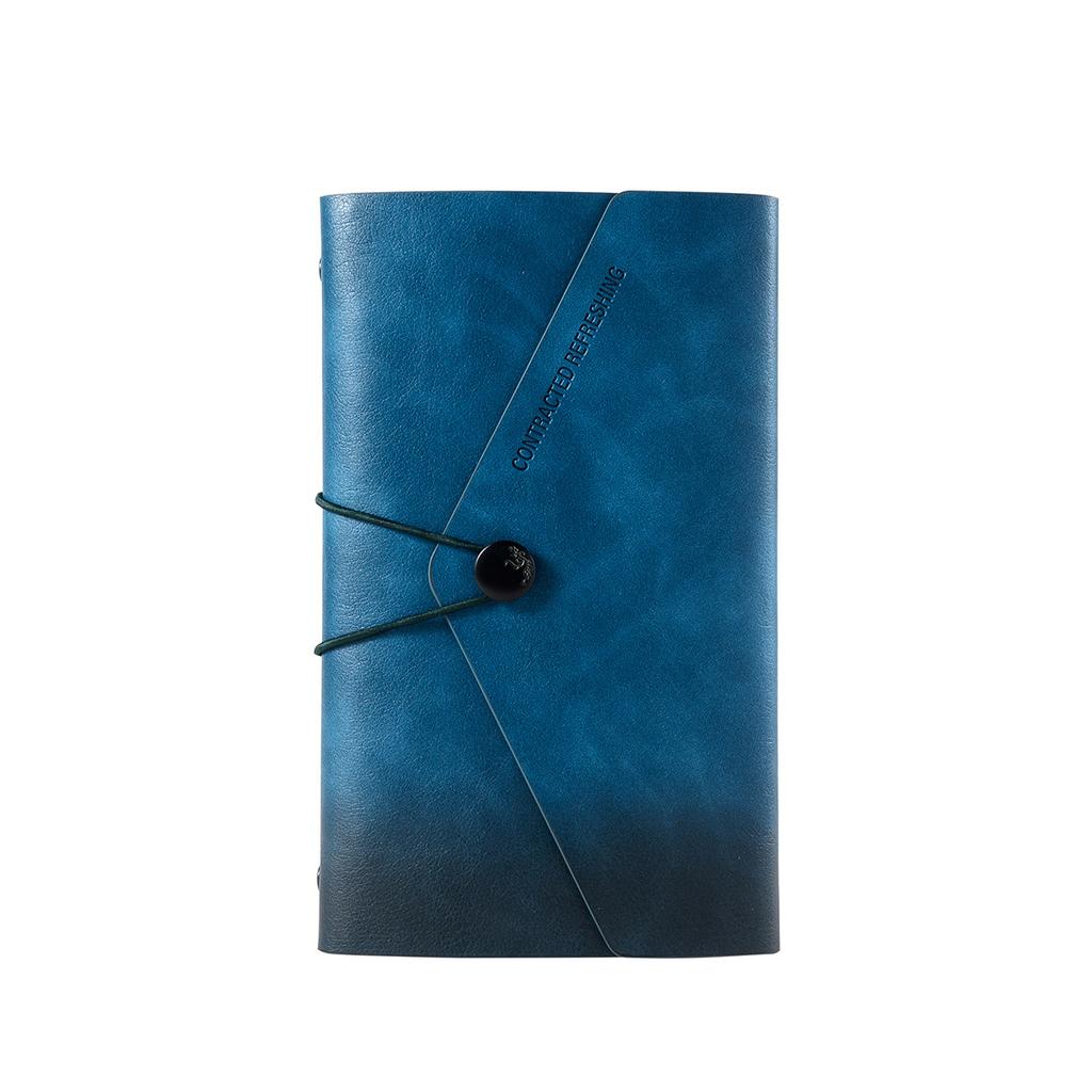 Microfiber Leather A6 Loose-leaf Notebook High Value Gradual Change Color Pocket A7 Small Book Soft Leather Belt