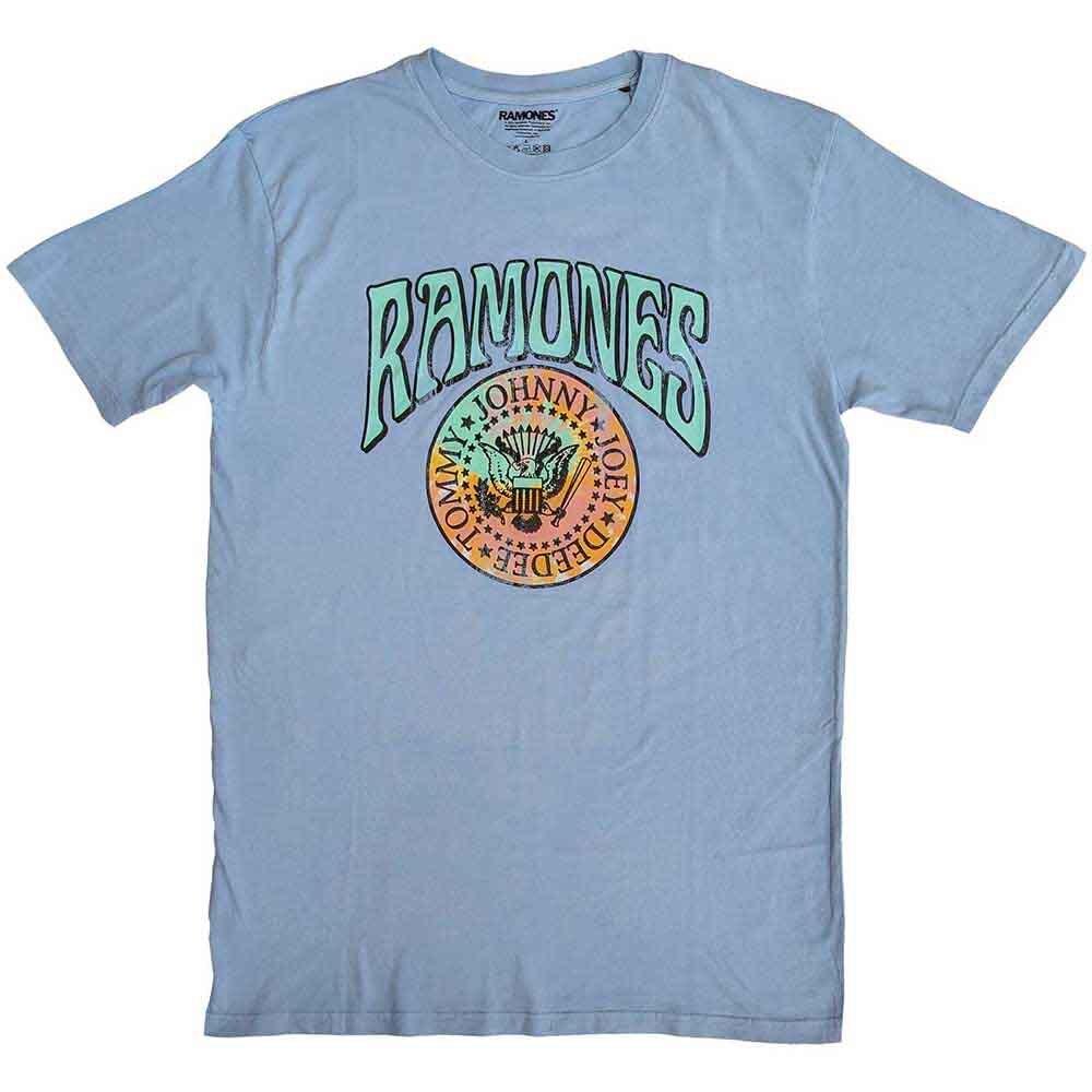 

Ramones Crest Psych T-Shirt Blue New S