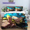 Set Federa e Copripiumino con Motivo Goku Camera da Letto Ornamentale Biancheria da Letto Anime con Tema Stampato Ottimo Regalo per gli Amanti.-TING