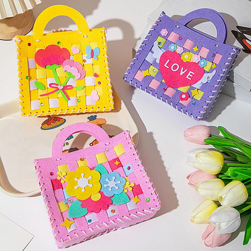DIYSewing Non-woven Set First Sewing Kit For Kids Cute Flower Bird Craft Sewing Beginners Educational Sewing Set Birthday Gifts