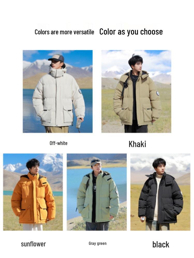 Men's Thickened Hooded Cotton Winter Jacket for Outdoor and Workwear 2025