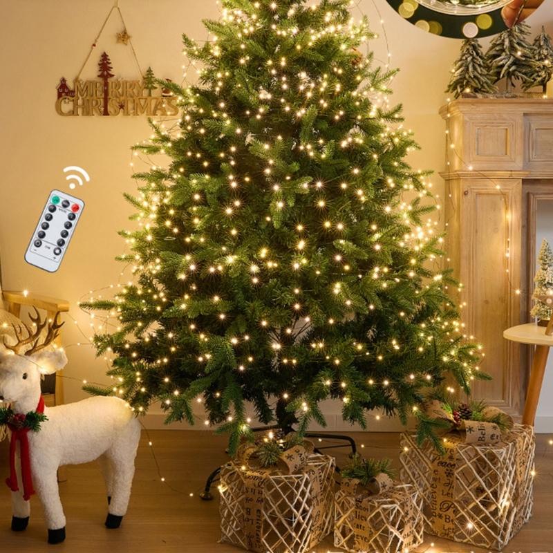 Impermeable Flexible LED Bronze Wire String Radiances For Christmas Tree Decoration Inside Multiple Manner