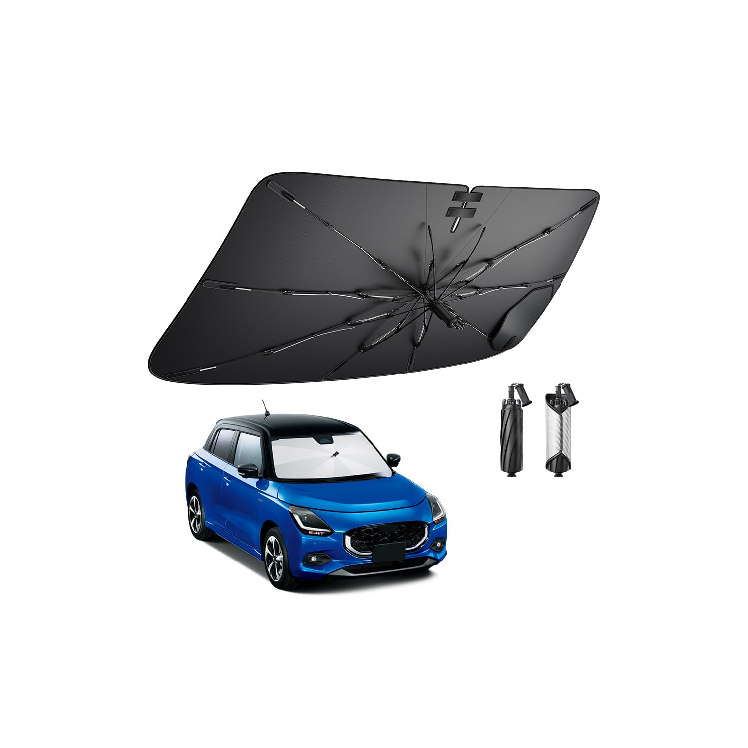 

BIBIBO 2026 Newly Improved Suzuki Swift ZC13 Model Dedicated Sunshade Sport ZC33S UV Light Foldable Front Umbrella Type Car Complete Light Heat UV чёрный