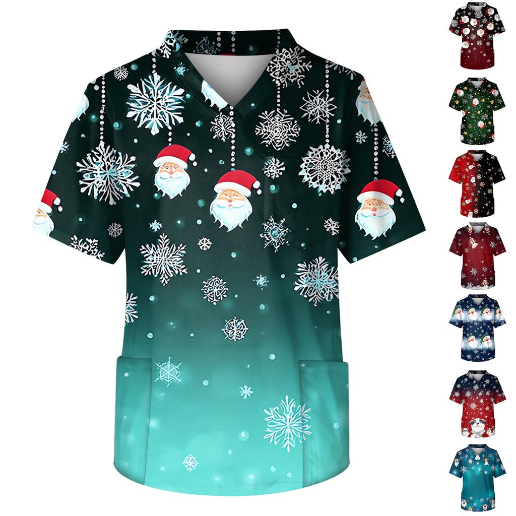 Pánská pracovní halenka s krátkým rukávem a výstřihem do V na hrudi