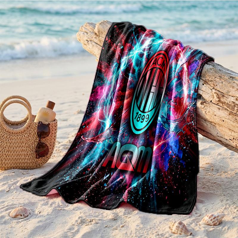 AC Mailand Print Mikrofaser Strandtuch Schnelltrocknend Saugfähig Großes Handtuch für Strand Schwimmen Reisen