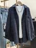 Korean Style Loose Lapel Plaid Hooded Shirt for Autumn/Winter 2025 - Plus Size, Thickened, Brushed.