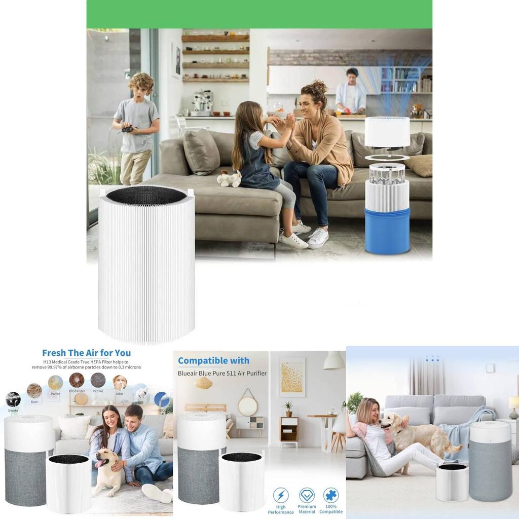 Air Purifier Filter Compatible With Blueair Blue Pure511 Hepa Filter For Formaldehyde And Smoke