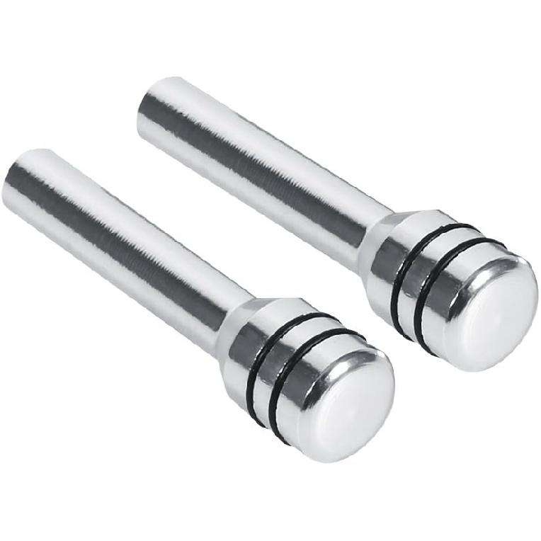 Qiilu 2Pcs Car Truck Aluminum Interior Door Lock Knob Pins Cover for Car SUV Truck Automobile(Silver), Universal for Vehicles with Hole Diameter of