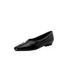 Fashion NEW Spring/Autumn Women Pumps Square Toe Chunky Heel Shoes Split Leather Shoes for Women Concise Slip-on Zipper Handmade Shoes