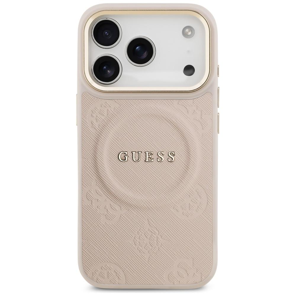 Guess Peony Hot Stamp MagSafe Case for iPhone 17 Pro Pink