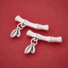 S999 Sterling Silver Bamboo Joint Tube Fittings for DIY Braided Rope Necklaces and Bracelets