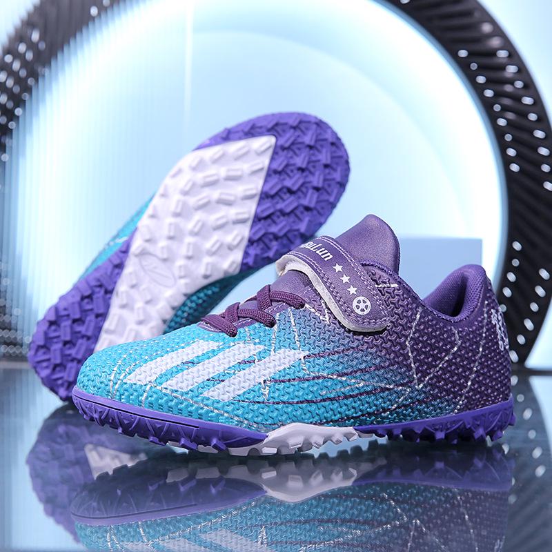 Velcro Soccer Shoes for Kids - Student Training Turf Cleats, Size 28-39