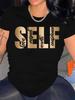 Women's Plus Size Printed Short Sleeved Graphic T-shirt Loose and Casual Soft Comfortable and Breathable Outdoor Sports