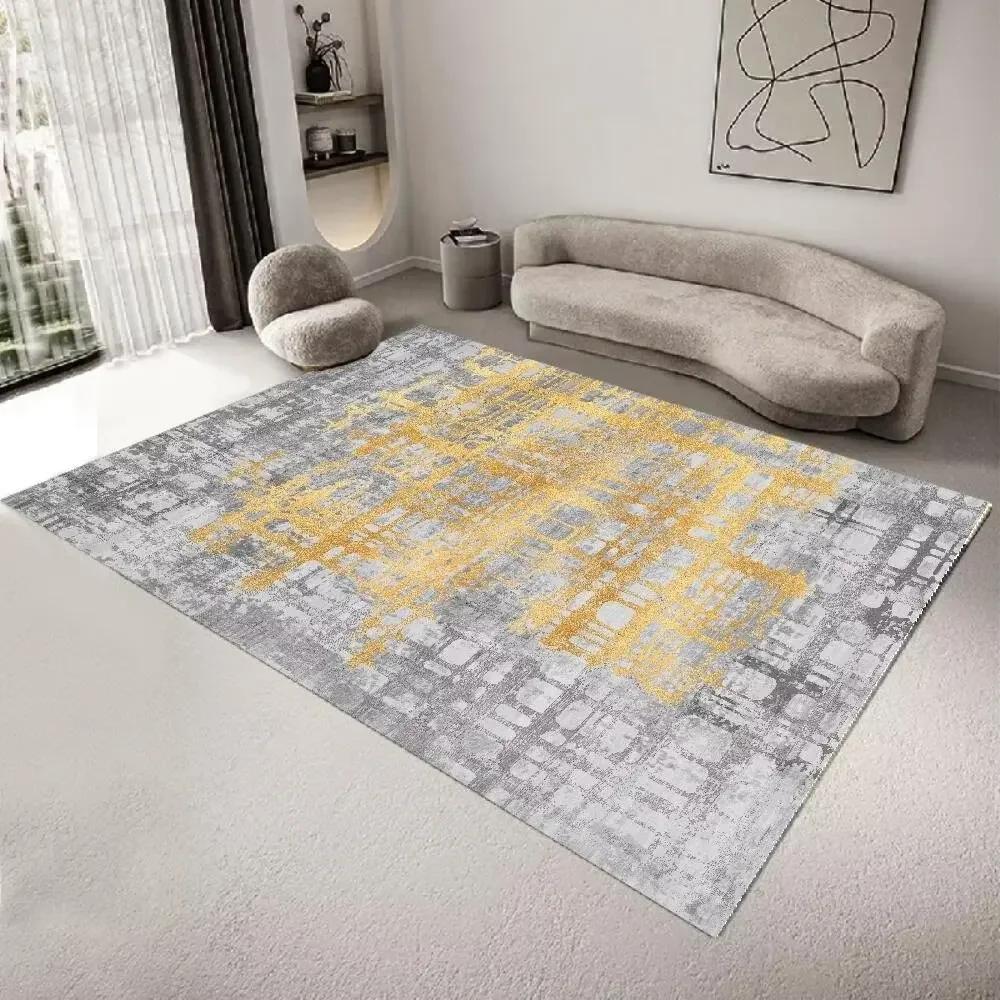 Nordischer Tintenklecks Abstrakt Teppich Wohnzimmer Großer Flächenteppich Heimdekoration Schlafzimmerteppich Rutschfest Balkon Couchtische Matte