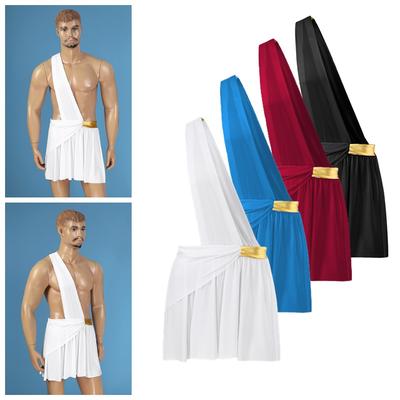 Herren-Halloween-Rollenspiel-Kostüme, One-Shoulder-Antiker griechischer Gott, Dessous, Ritter-Krieger-Kostüm, Cosplay