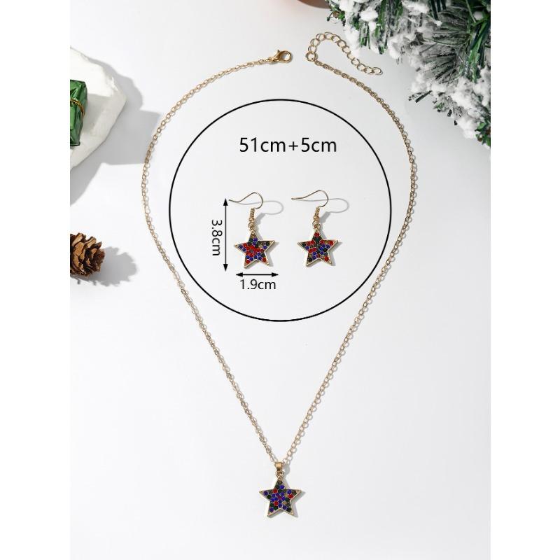Hot Sale Christmas Ornaments, Creative Staff Snowflake Socks Snowman Christmas Tree Jewelry Holiday Set