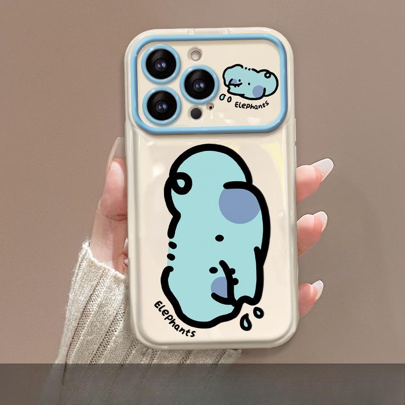 

Подходит для Apple 15 Чехол для мобильного телефона iPhone 13 Cartoon Ugly Fish Lanyard 14 Promax Flip Mirror 12 Силиконовый мягкий iPhone 6s Plus