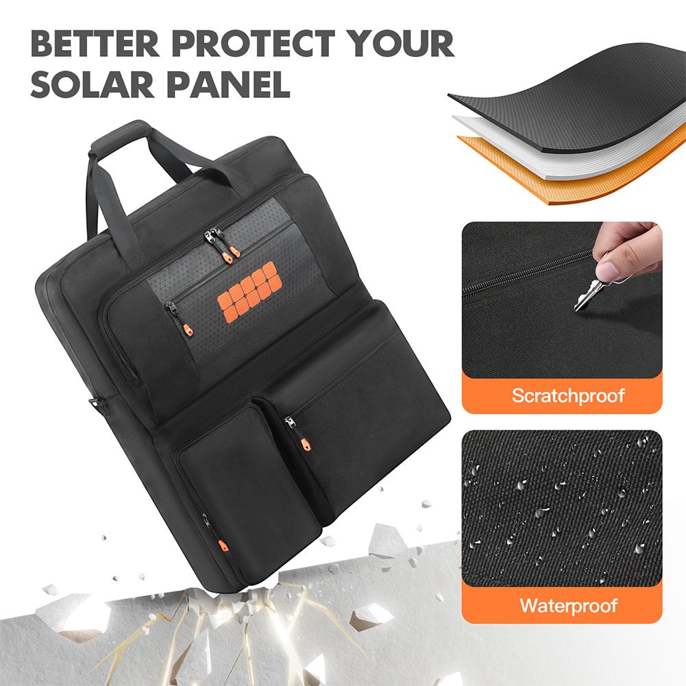 Solar Panel Storage Carrying Case Padded Travel Solar Board Organizer Portable Protective Shoulder Handbag for Jackery ECOFLOW