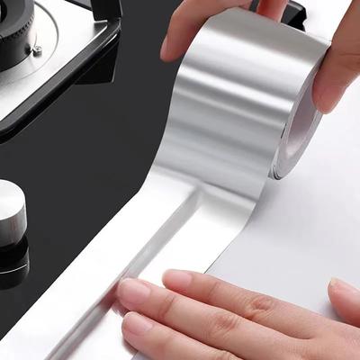 Ruban Haute Température en Feuille d'Aluminium Auto-Adhésif Imperméable Résistant à la Graisse Étanche à l'Humidité Autocollants Rubans pour Plans de Travail Cuisine