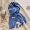 Winter Wool Scarf For Women Long Warm Cashmere Scarves Hijab Solid Lady Shawl Wrap Female Pashmina Bandana Head Scarfs New