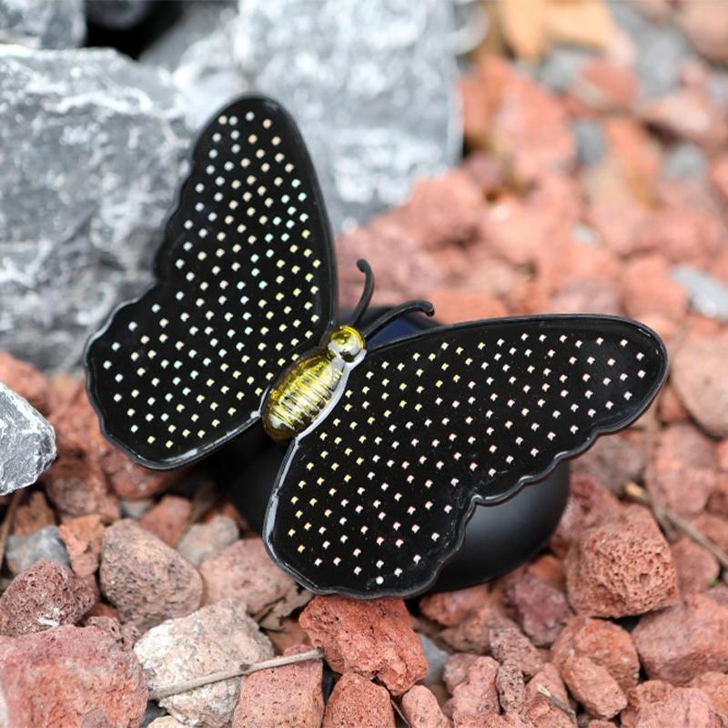 Solar Butterfly LED Wall Light RGB Color Changing Outdoor Waterproof Decor Lamp Garden Yard Fence Patio Landscape Lighting