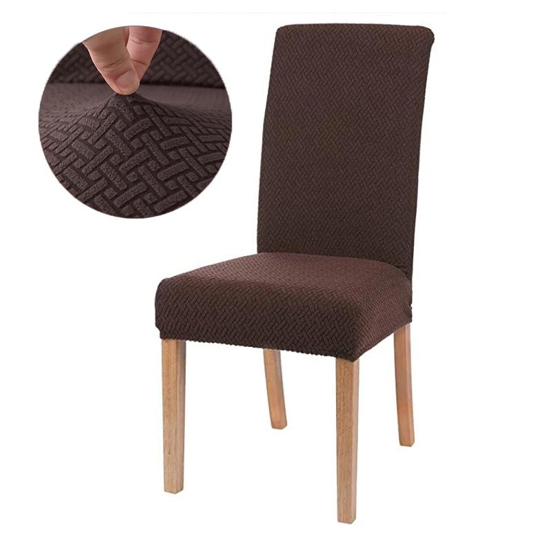 Jacquard Chair Cover, Durable Elastic Fabric Cover For Dining Chairs, Chairs Covers Stretch For Kitchens Home Living Room Decor