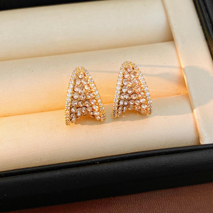 18K Gold-Plated Zircon Diamond Teardrop Non-Piercing Earrings - Elegant  Luxurious Ear Clips