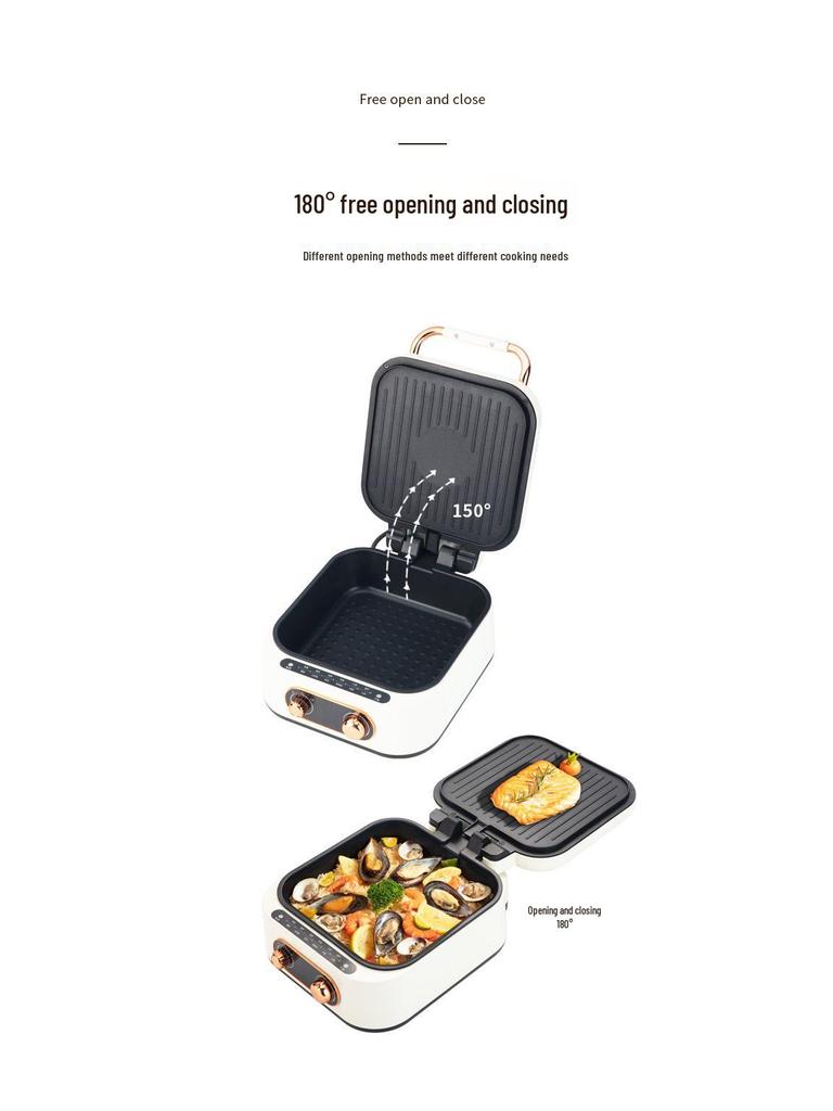 Dual-Sided Electric Pancake & Crepe Maker with Adjustable Floating Design