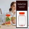 Salad Pod Salad Jar Leakproof Portable With Lid Vegetable Jar Lunch Side Opening Can For Office, School, Travel, Camping