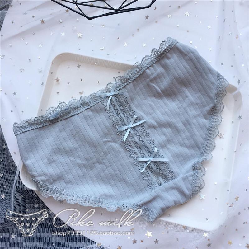 Roztomilá holčičí mašlička boky krajka elastické velké pohodlné nízké dámské kalhotky