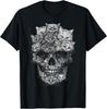 A Skull But It's Cats Kitty Skeleton Halloween Cat Skull T-Shirt, Unisex Tee