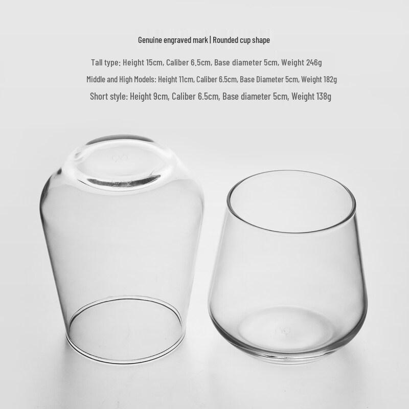ZISIZ Lead-Free Thick Glass Oval Cup