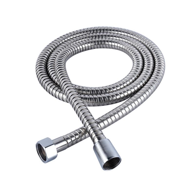 

Explosion-proof Stainless Steel Handheld Shower Head with Large Double Buckle and Extended Transparent Hose 1.2m Large Double Buckle Zinc and Steel Nut