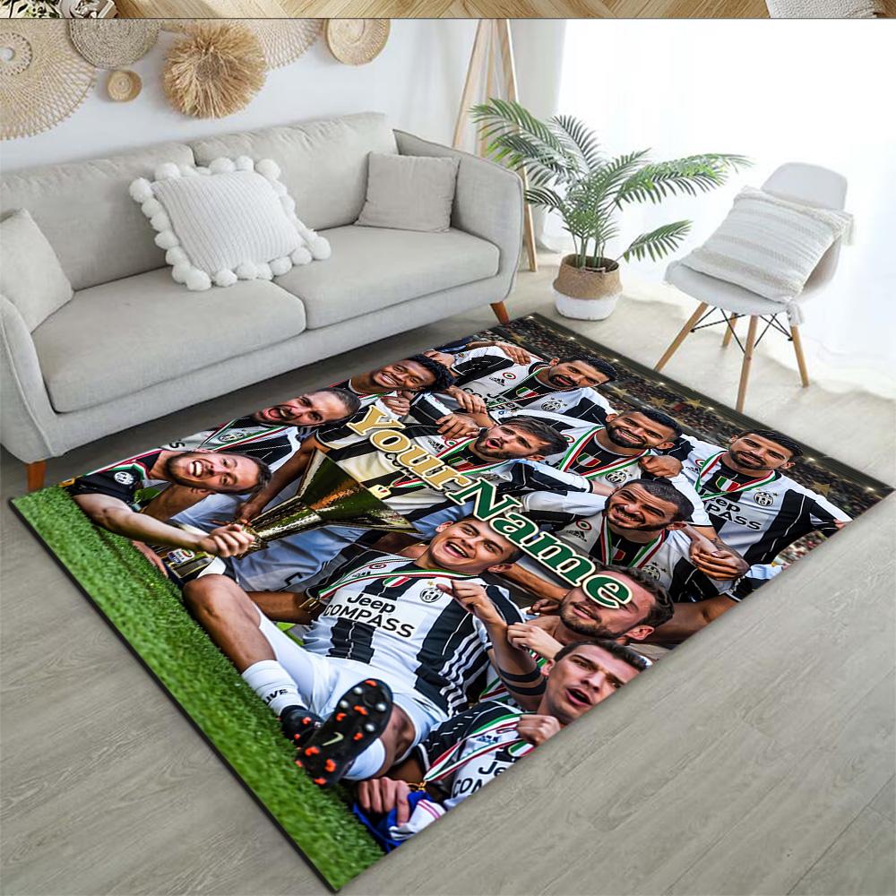 Juventus Personalized Name Floor Mat Perfect for Kitchen Playrooms Study room Dining Room Antislip Carpet Anime Office Decor