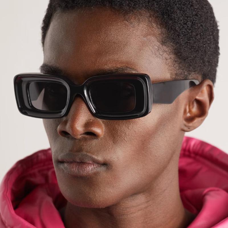 European American Stylish Sun Glasses Man Rectangle Shape Anti-glare Woman Sunglasses Vintage Stylish Female Sunglass