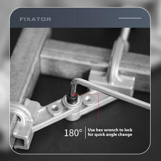 Right Angle Corner Clamp Fast Tightening Safe Grip Multipurpose 10-180-Degree Adjustable Tube Clamp with Swing Jaw