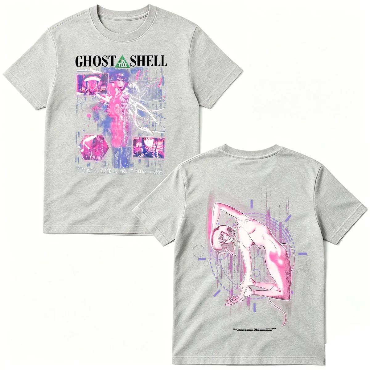 

2026 Anime Ghost in The Shell Motoko Kusanagi T Shirts Men Women Clothing Fashion Vintage Tees Casual Short Sleeve Oversized T-shirts XXXL