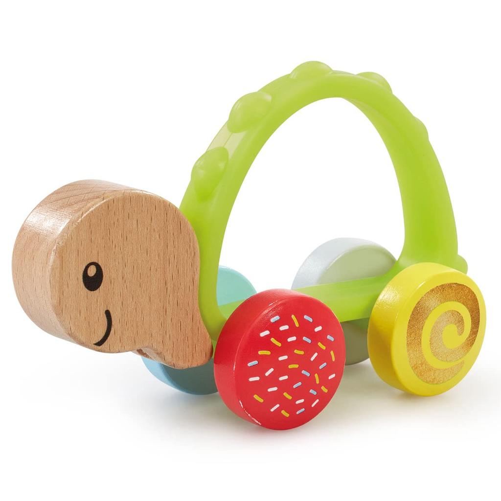 Early Learning Center Wooden Push Turtle Teething Baby Baby Shower Authentic Toy, Toy, Gift, 200689,