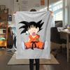 1 Stück Süße Cartoon Son Goku Aufdruck Flanelldecke, Hohe Qualität für Alle Jahreszeiten, Heimdekoration, Wärme und Komfort, Perfekt für Weihnachtsgeschenke