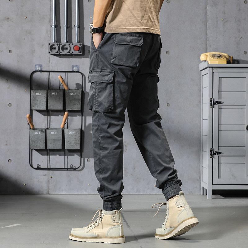 Men's New Functional Style Retro Casual Multi-pocket Leggings Elastic Outdoor Versatile