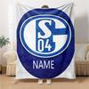 Custom Name Schalke Team Crest blanket for Couch & Bed, Plush Cozy Fuzzy Blanket Super Soft & Warm Blankets for Fall and Winter. 0908259