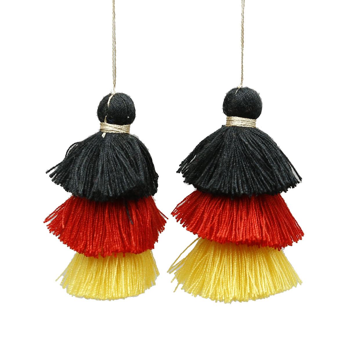 

Разноцветные 3-слойные подвесные серьги с кисточками, подвеска-подвеска для ювелирных аксессуаров, брелок для ключей, серьги «сделай сам»