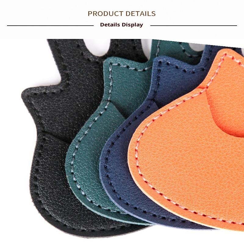 1Pc Leather Guitar Pick Bag Pick Holder Case Guitar Shape With Key Ring Guitar Accessories Instrument Accessories