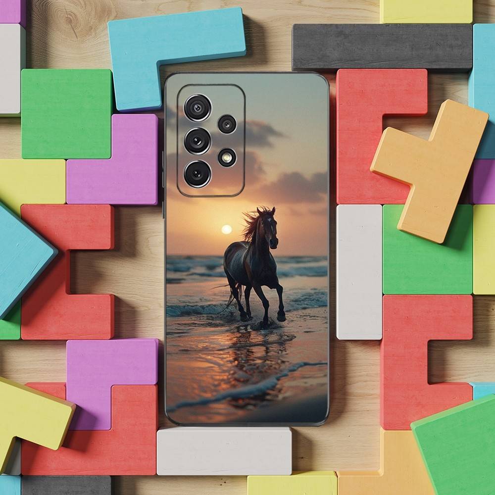

Galloping Horse Art Phone Case For Samsung S25,S24,S23,S22,S21,S20,S10,Ultra,Plus,Lite,FE,Soft Silicone Black Cover Samsung S25Plus