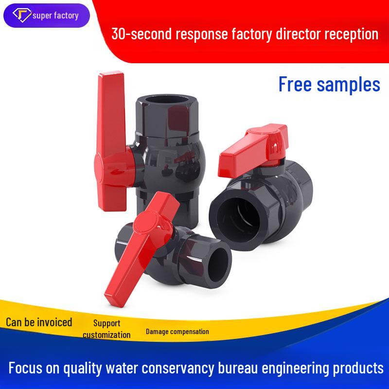 

PVC Chemical-Grade Water Supply Ball Valve: Plastic Outlet Switch Valve in 4 Sizes (20, 25, 32, 40). 20mm