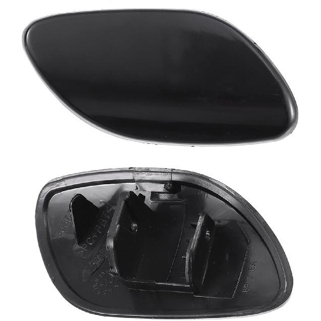 ACROPIX Front Left Right Side Bumper Headlight Washer Nozzle Cover Cap Fit for Volvo S80 - Pack of 2 Black
